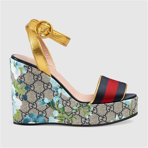 platform gucci sandals women|Gucci platform wedge sandal.